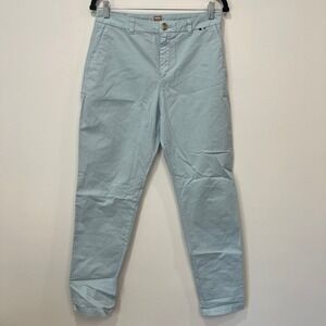 Hugo‎ Boss Womens Pants 4 Light Blue Straight Cotton Career Business High Design